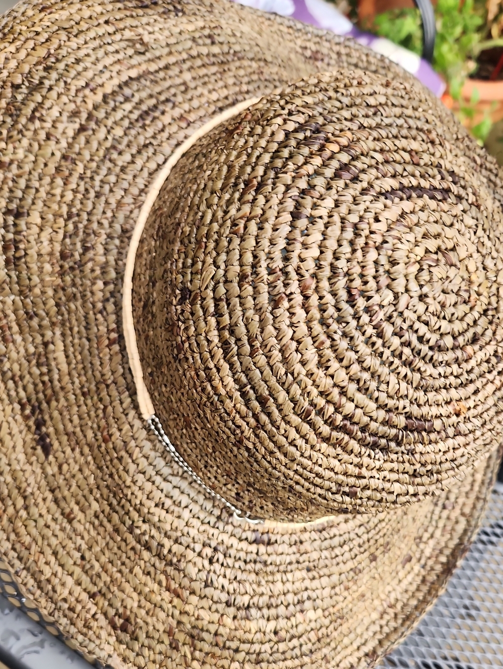 Peter Grimm Natural Brown Woven Wide-Brim Sun Hat